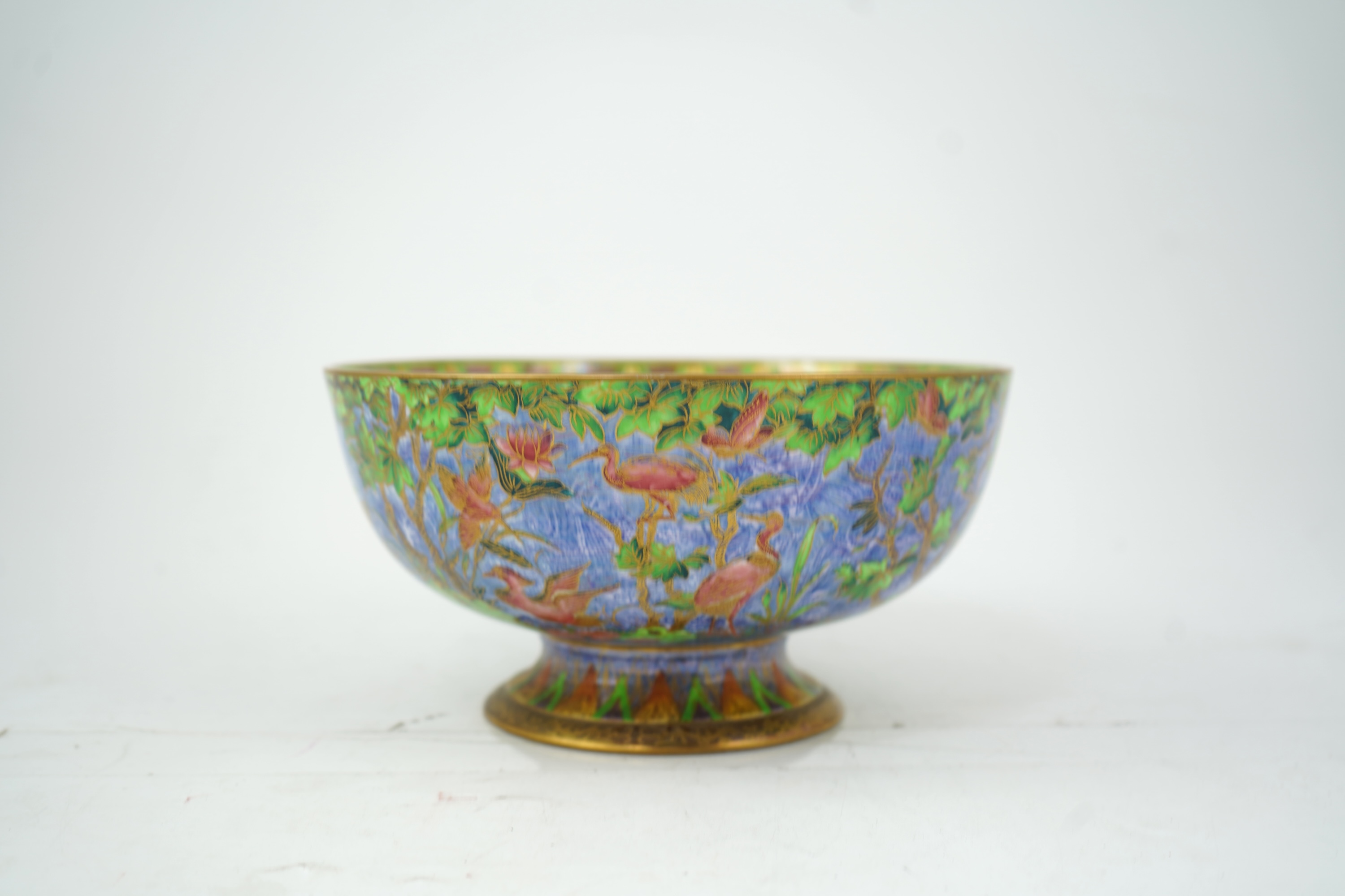Daisy Makeig-Jones (1871-1945) for Wedgwood: An ‘Argus Pheasant’ lustre Imperial bowl